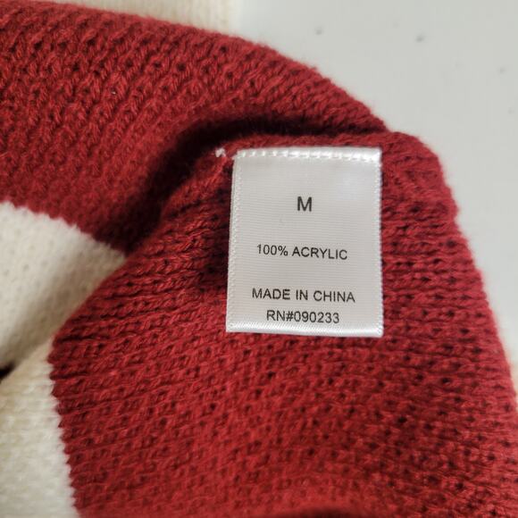 Budweiser x Pacsun Sweater Medium Red Crewneck Pullover Embroidered Oversized - Picture 8 of 9